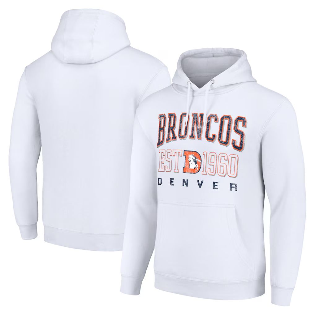 Men 2026 NFL Denver Broncos White Hoodie hooded style 04->denver broncos->NFL Jersey